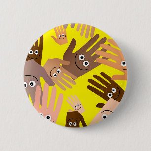 Happy Hands Wallpaper 2 Inch Round Button