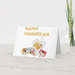 Happy Hannukah Holiday Card<br><div class="desc">Greeting Card Horizontal Template</div>