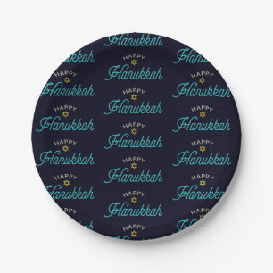 Happy Hannukah Paper Plates