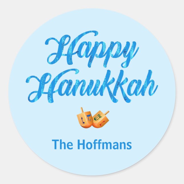 Happy Hannukah Sticker (Front)