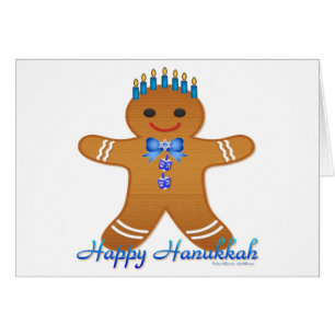 Happy Hanoukka Gingerbread Man Menorah