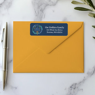 HAPPY HANOUKKA Hand-Drawn Holiday Adresse de retou