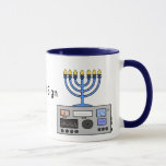 Happy Hanukah Ham Radio Mug<br><div class="desc">Here's a mug for Hams of the Jewish faith to use or give as a gift. You can customize this with a call sign also. And, if you do not want it to read "Happy Hanukah" you can change that or remove it. This design works on all the mug or...</div>