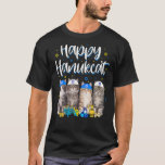 Happy Hanukcat Chanukah Jewish Cat Owner Ugly Hanu T-Shirt<br><div class="desc">Happy Hanukcat Chanukah Jewish Cat Owner Ugly Hanukkah</div>