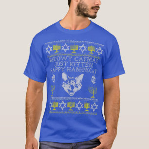 Happy Hanukcat, Meowy Catmas, Hanukkah Cat Jewish T-Shirt