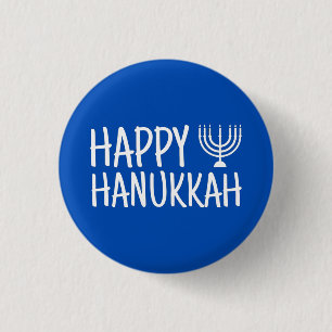 Happy Hanukkah 1 Inch Round Button