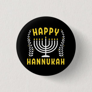 Happy Hanukkah 1 Inch Round Button