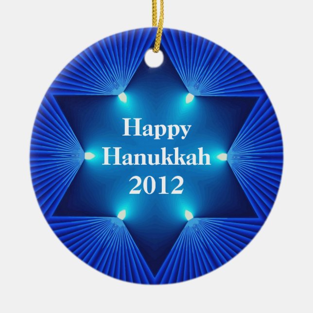 Happy Hanukkah 2012 Ornament (Front)