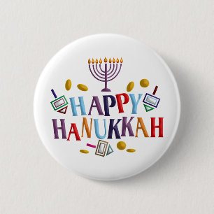 Happy Hanukkah 2 Inch Round Button