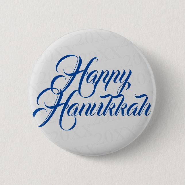 Happy Hanukkah 2 Inch Round Button (Front)