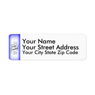 Happy Hanukkah 2-tone Blue White Background