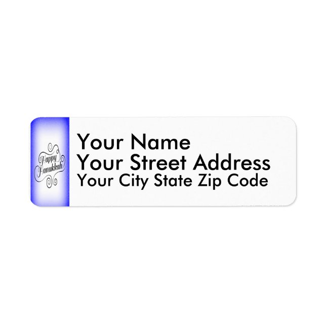 Happy Hanukkah 2-tone Blue White Background (Front)