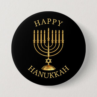 Happy Hanukkah 3 Inch Round Button