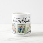 Happy Hanukkah 3 Photos and Custom Text Coffee Mug<br><div class="desc">The perfect Hanukkah gift - just add your 3 favourite photos and custom text to create a one of a kind mug.</div>