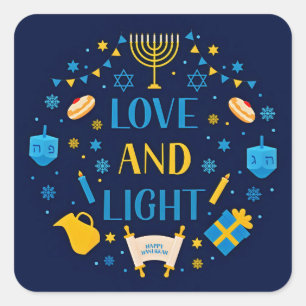 Happy Hanukkah,all jewish holidays,. Square Sticker