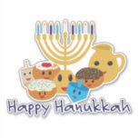 Happy Hanukkah and cute Hanukkah characters<br><div class="desc">Happy Hanukkah and cute Hanukkah characters</div>