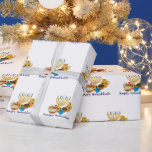 Happy Hanukkah and cute Hanukkah characters Wrapping Paper<br><div class="desc">Happy Hanukkah and cute Hanukkah characters</div>