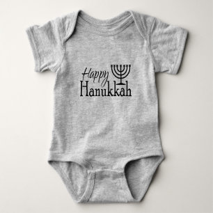 Happy Hanukkah Baby Jersey Bodysuit