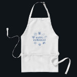 Happy Hanukkah blue white custom cute  Standard Apron<br><div class="desc">Happy Hanukkah,  custom cute Apron
Happy Hanukkah,  Happy Chanukah,  Hanukkah Sameach!,  Chag Sameach!,  Chag Urim Sameach!
Blue and white</div>