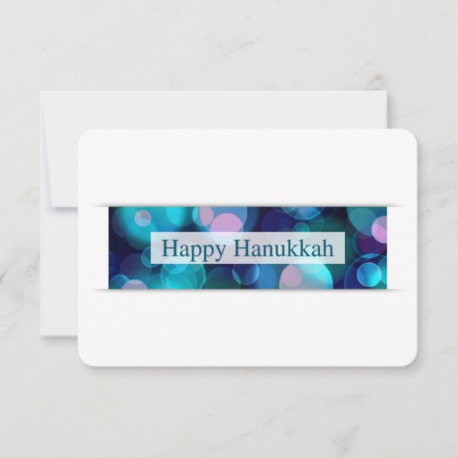 happy hanukkah (bokeh) invitation (Front)