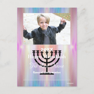 Happy Hanukkah Candle Photo Postcard   - HAMbWG