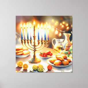 Happy Hanukkah Canvas Print