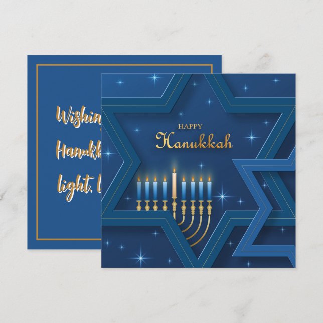 Happy Hanukkah Card (Front/Back)