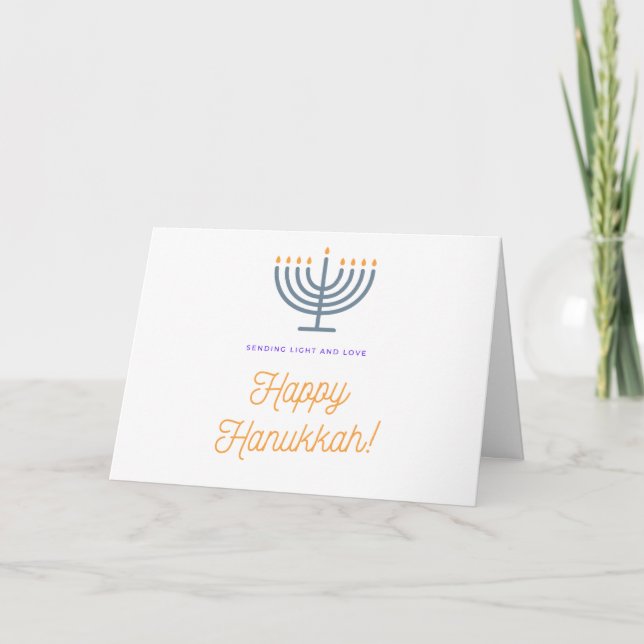 Happy Hanukkah Card - customizable (Front)