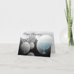 Happy Hanukkah Card Menorah Globe<br><div class="desc">Happy Hanukkah Card Menorah Globe
 Blank inside for you to write you own message. Design by Poramit</div>