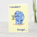 Happy Hanukkah Card with Cute Elephant<br><div class="desc">Fun,  casual,  and happy card. Perfect for family,  friends,  co-workers,  and kids' classmates! Let everyone know you didn't forget to wish them to Happy Hanukkah!</div>