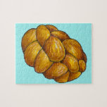 Happy Hanukkah Chanukah Challah Bread Loaf Jigsaw Puzzle<br><div class="desc">Puzzle features an original illustration of a loaf of challah bread. Perfect for Hanukkah!
This Chanukah illustration is also available on other products. Don't see what you're looking for? Need help with customization? Contact Rebecca to have something designed just for you.</div>