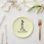 Happy Hanukkah Chanukah Gelt NYC Skyscraper Paper Plate<br><div class="desc">Features an original marker illustration of a classic NYC skyscraper "dressed up" for the holiday season.

This Chanukah illustration is also available on other products. Don't see what you're looking for? Need help with customization? Contact Rebecca to have something designed just for you.</div>
