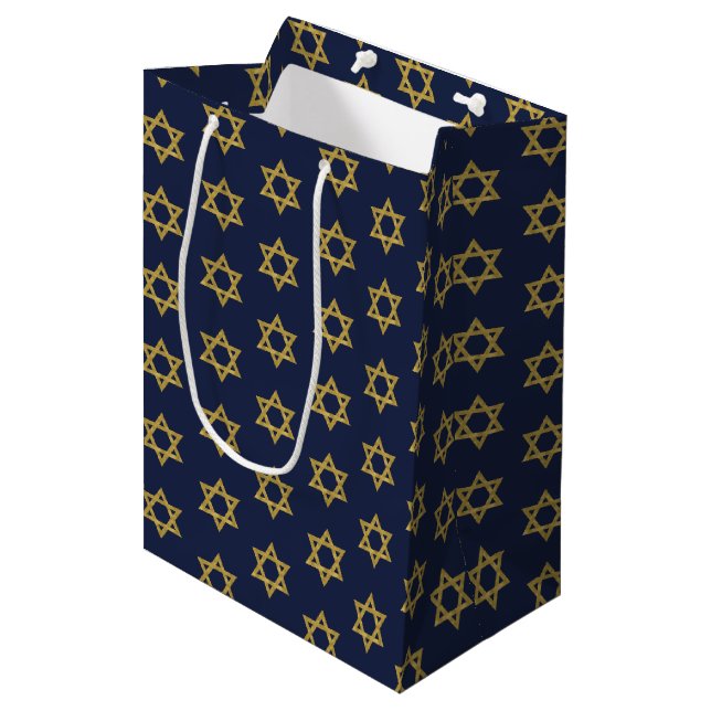 Happy Hanukkah Chanukah Holiday Gift Bag (Front Angled)