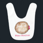 Happy Hanukkah Chanukah Jelly Doughnut Doughnut Fo Bib<br><div class="desc">Features an original illustration of a jelly doughnut topped with powdered sugar. Perfect for Hanukkah!

Don't see what you're looking for? Need help with customization? Contact this designer to have something created just for you.</div>