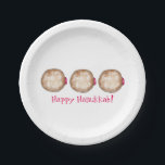 Happy Hanukkah Chanukah Jelly Doughnut Doughnut Paper Plate<br><div class="desc">Features an original marker illustration of a delicious jelly doughnut topped with powdered sugar. Perfect for Hanukkah!

This Chanukah illustration is also available on other products. Don't see what you're looking for? Need help with customization? Contact Rebecca to have something designed just for you.</div>