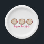 Happy Hanukkah Chanukah Jelly Doughnut Doughnut Paper Plate<br><div class="desc">Features an original marker illustration of a delicious jelly doughnut topped with powdered sugar. Perfect for Hanukkah!
This Chanukah illustration is also available on other products. Don't see what you're looking for? Need help with customization? Contact Rebecca to have something designed just for you.</div>