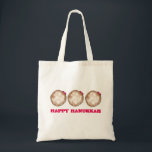 Happy Hanukkah Chanukah Jelly Doughnut Doughnut Tote Bag<br><div class="desc">Features an original illustration of a jelly doughnut topped with powdered sugar. Perfect for Hanukkah!

Don't see what you're looking for? Need help with customization? Contact Rebecca to have something designed just for you.</div>