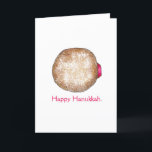 Happy Hanukkah Chanukah Jelly Doughnut Sufganiyot Holiday Card<br><div class="desc">Features an original illustration of a jelly doughnut topped with powdered sugar. Perfect for Hanukkah!

This Chanukah illustration is also available on other products. Don't see what you're looking for? Need help with customization? Contact Rebecca to have something designed just for you.</div>