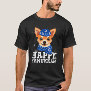 Happy Hanukkah Chihuahua Kawaii Funny Xmas Ugly Sw T-Shirt