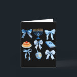 Happy Hanukkah Coquette Bow Chanukah Jewish Women  Card<br><div class="desc">Happy Hanukkah Coquette Bow Chanukah Jewish Women Girls</div>