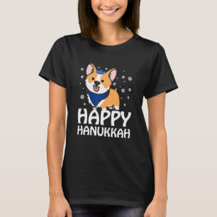 Happy Hanukkah Corgi Dog Funny Holiday Ugly T-Shirt