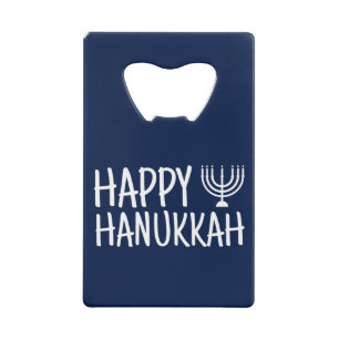 Happy Hanukkah Credit Card Bottle Opener