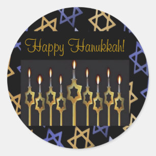 Happy Hanukkah! Custom Large Sticker Template