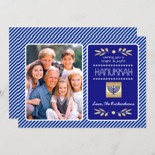 Happy Hanukkah. Custom Photo Holiday Card