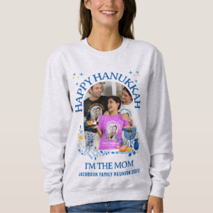 HAPPY HANUKKAH Custom Photo MOM Sweatshirt