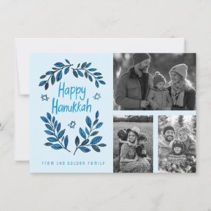 Happy Hanukkah CUSTOM PHOTOS Holiday Card