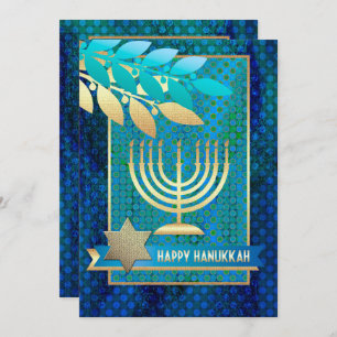 Happy Hanukkah. Customizable Greeting Cards