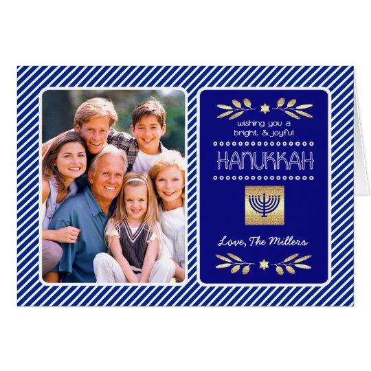 Happy Hanukkah. Customizable Photo Cards