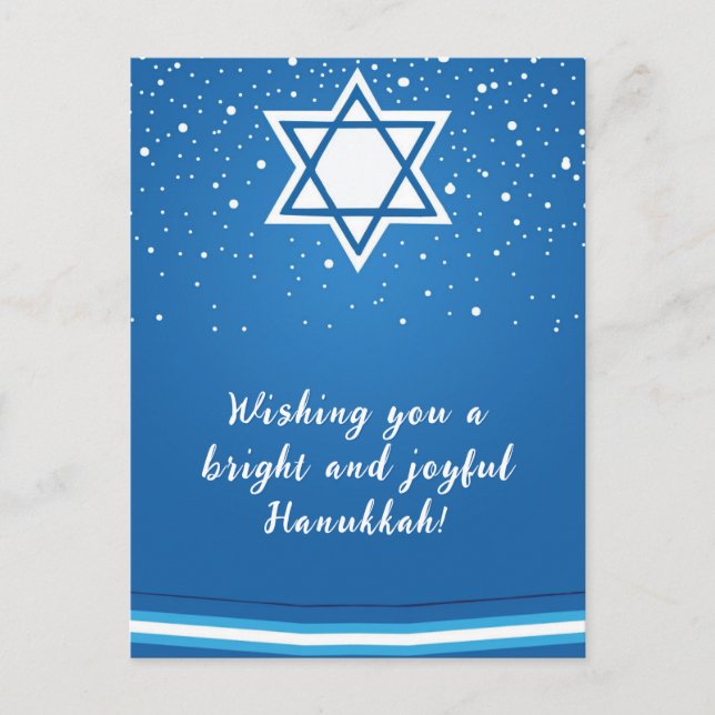 🕎 Happy Hanukkah, customizable Postcard (Front)