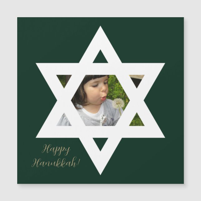 Happy Hanukkah Cute Photo (Front)